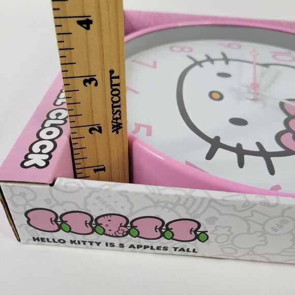 2024 Sanrio Hello Kitty Face Pink Wall Clock Analog Display 9.5" Diameter HK1330 - Picture 7 of 10